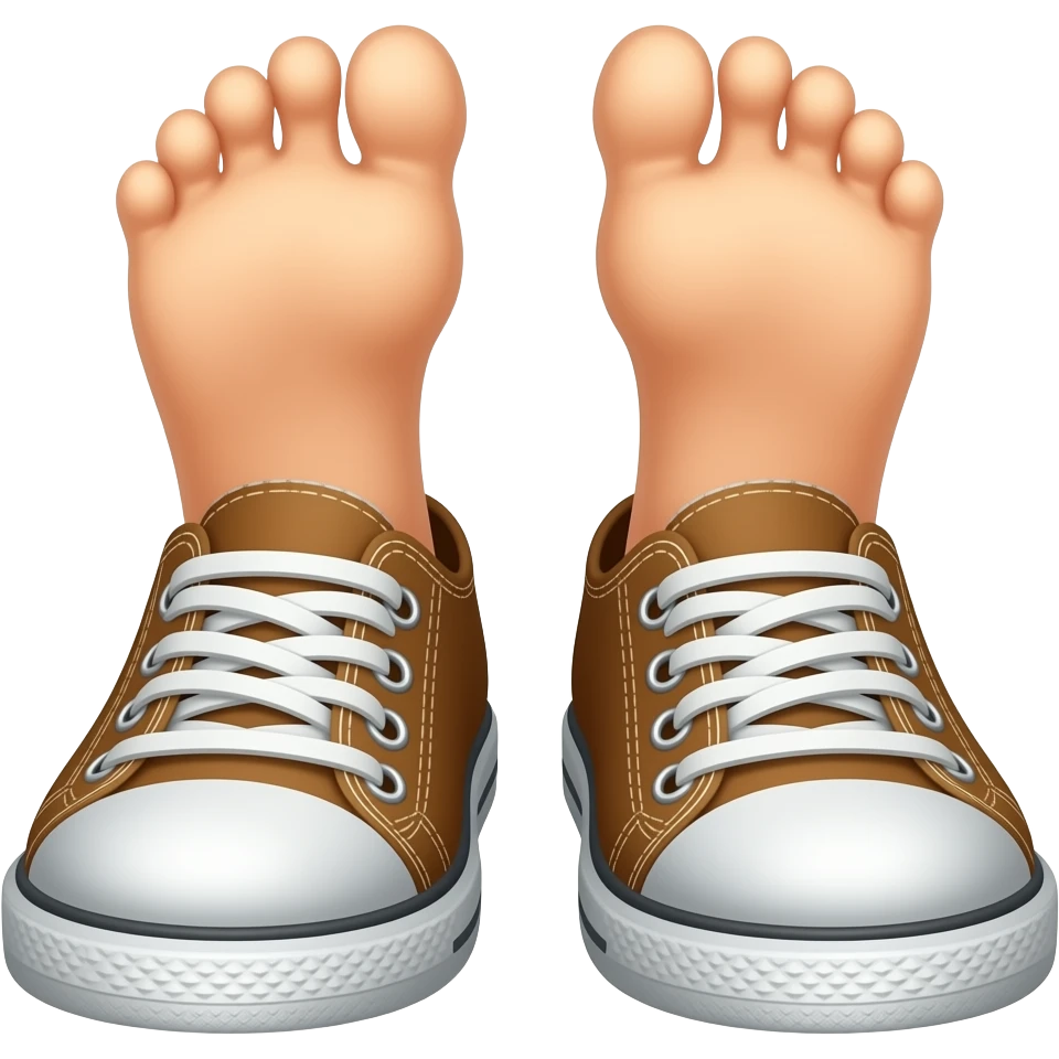Kids feet poking out of shoes emoji