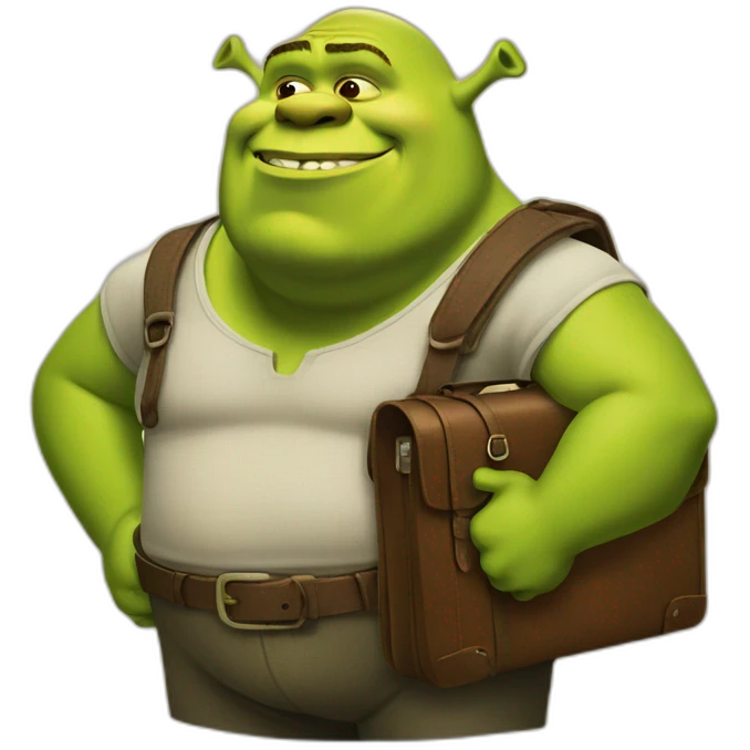 shrek with briefcase emoji