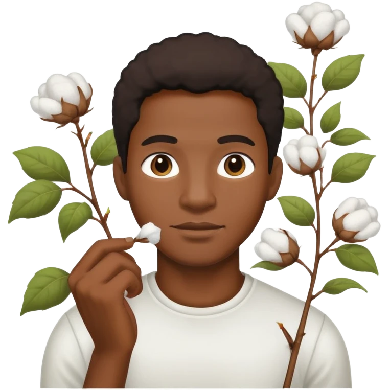 Black guy picking cotton emoji