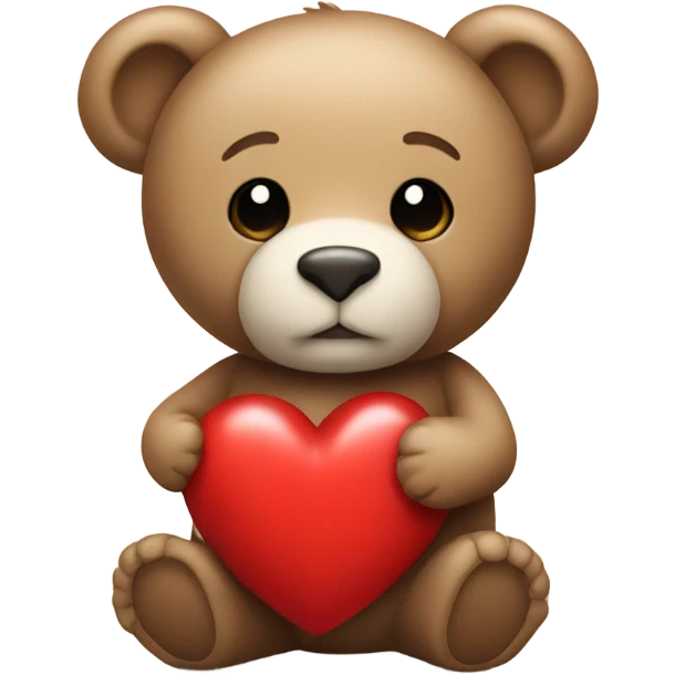 Teddy with heart  emoji