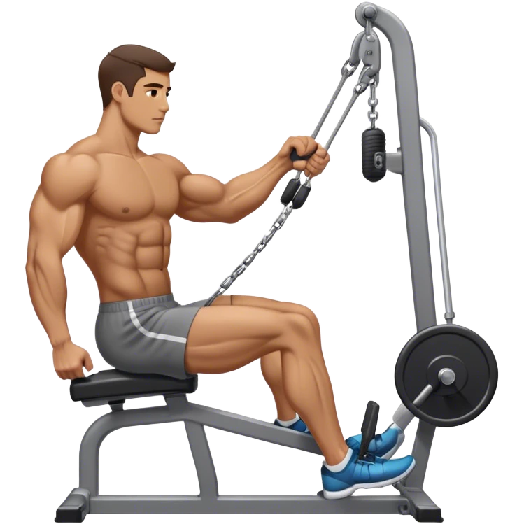 side-view man cable-machine tricep-pushdown emoji