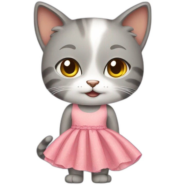 cat with dress emoji