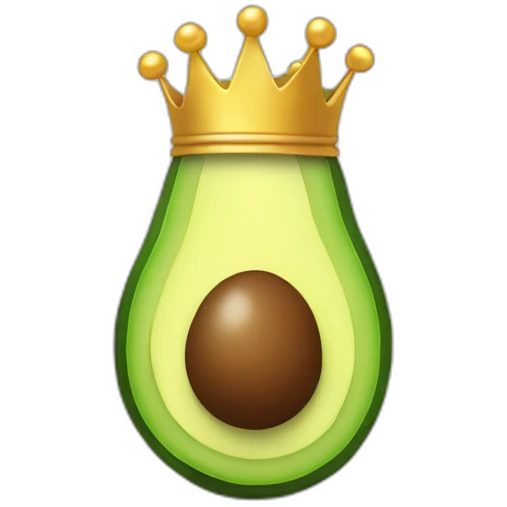 Avocado whit a crown emoji