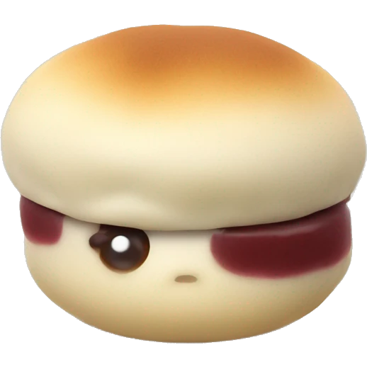 steamed bun with red bean paste filling emoji