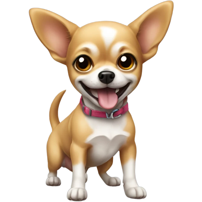 a chihuahua dog playing emoji