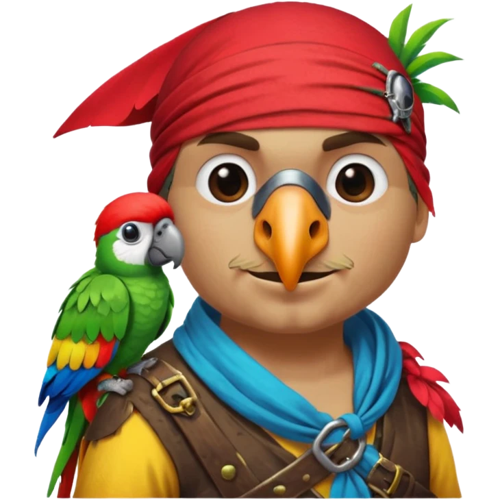 pirate and parrot emoji