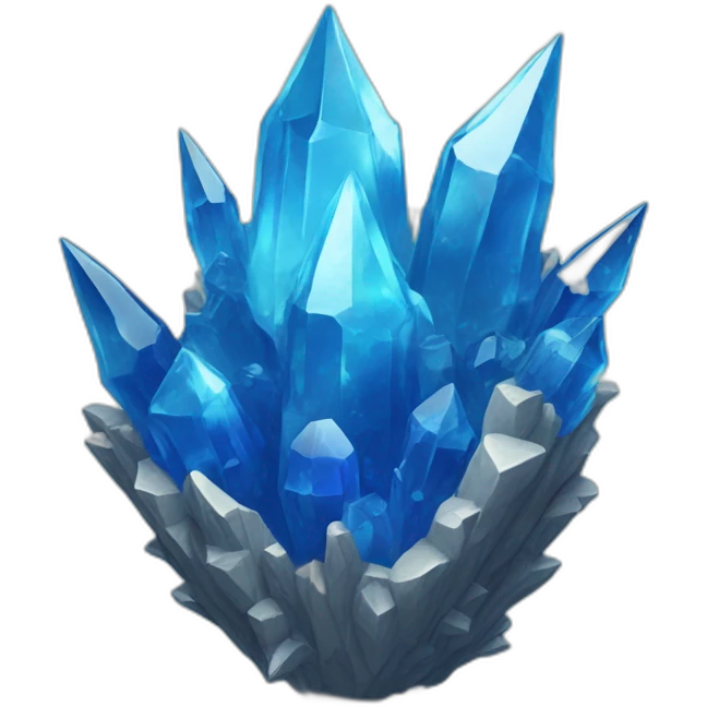 blue crystal formation with spikes emoji