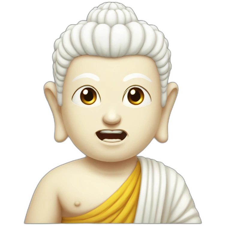 Angry albino gautam buddha emoji