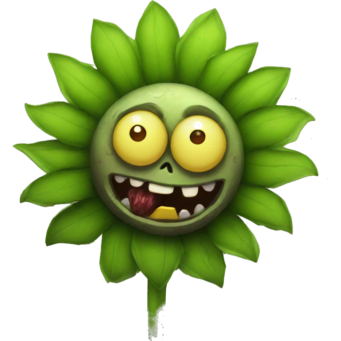 zombie sunflower from plants vs zombies emoji
