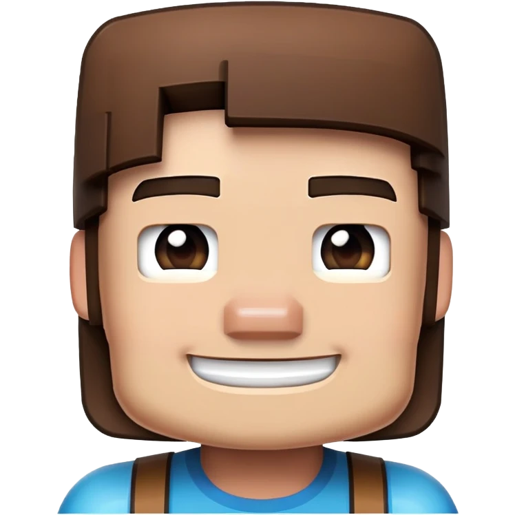 Minecraft character smiling emoji