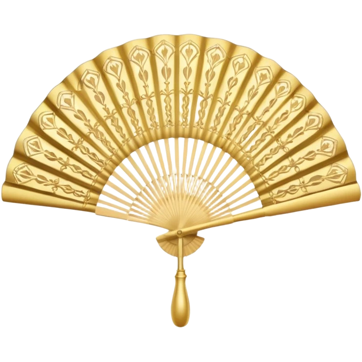 Hand Fan golden color  emoji