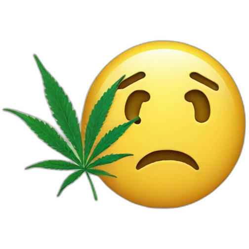 Cannabis triste emoji