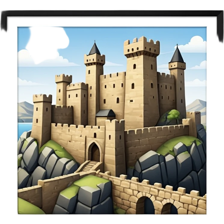 ancient fortified city with high wall emoji