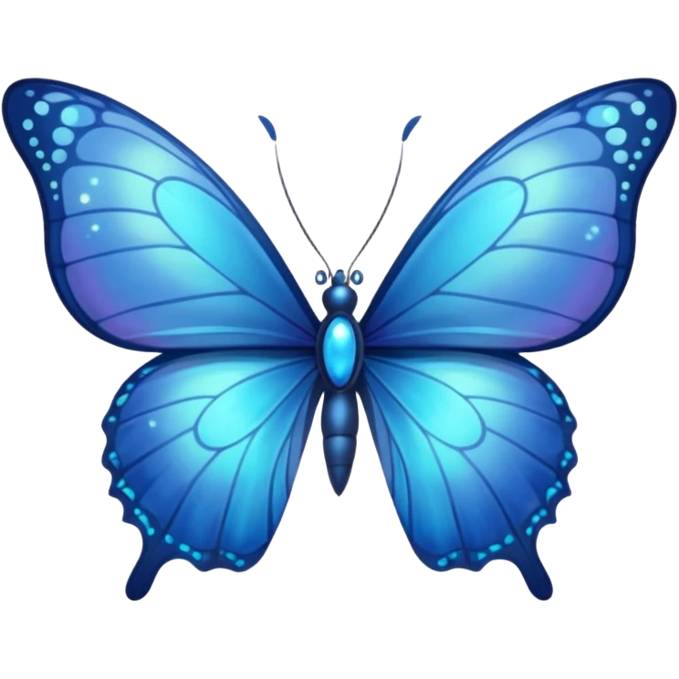 Moon butterfly blue emoji