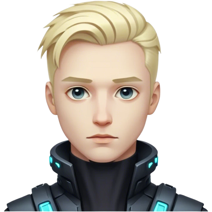 handsome man cyber punk blond  emoji
