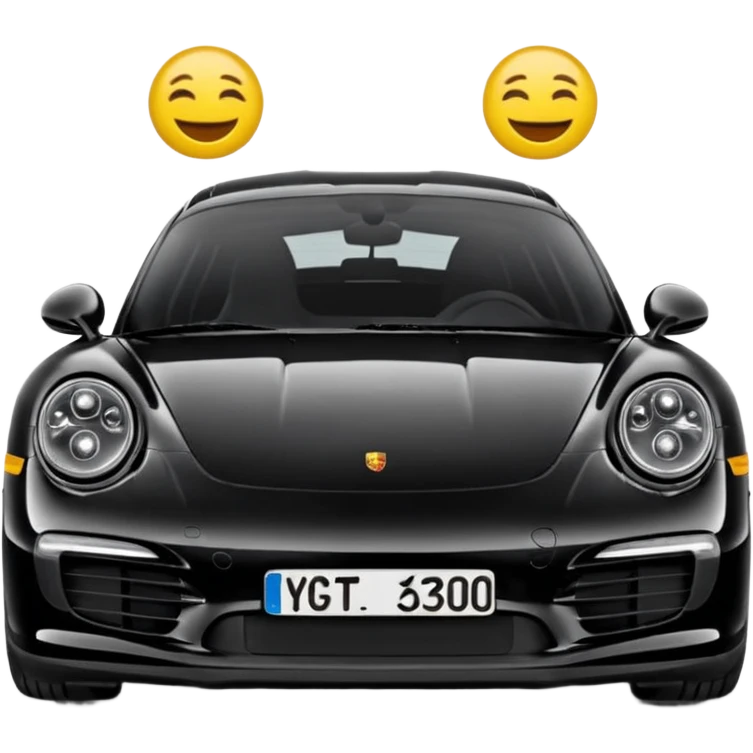  чорне авто з відкидним верхом порш emodji emoji