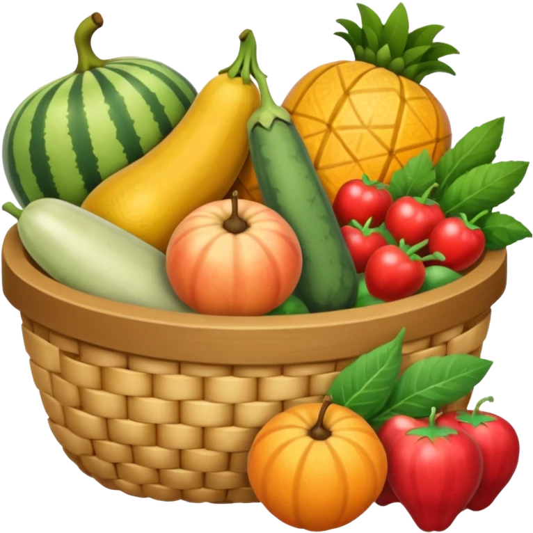 panier de fruits et légumes de saison hiver emoji