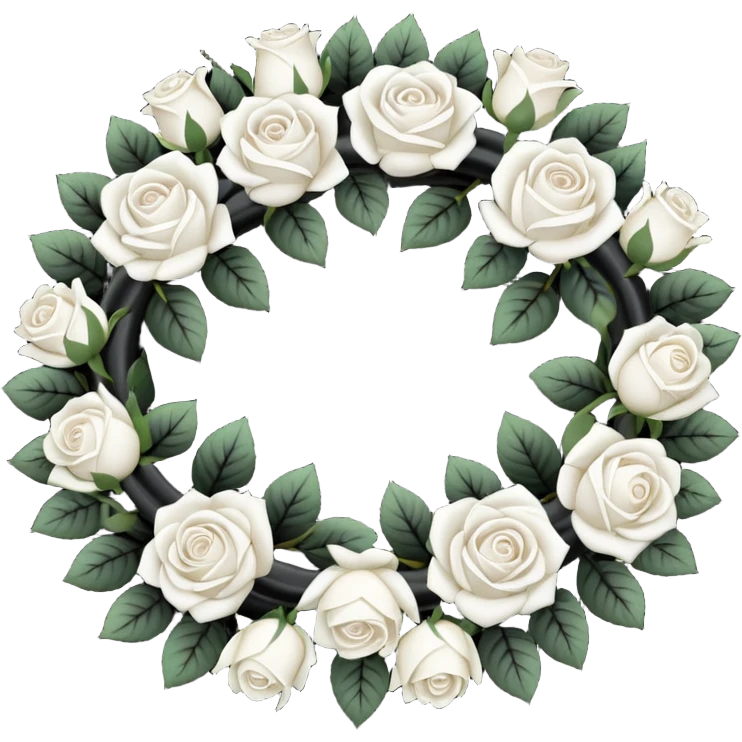 black funeral wreath emoji