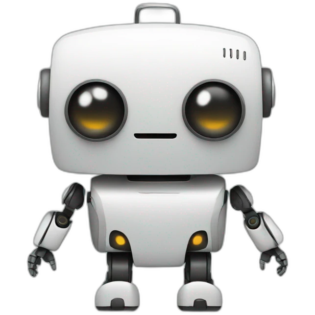 Cute robot minimalist 2D emoji