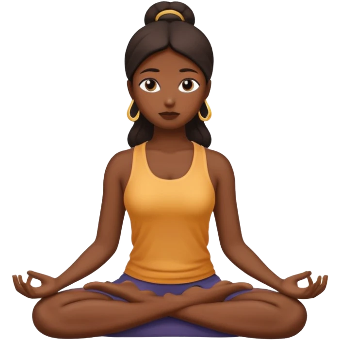 The figure of a woman in meditation (simple, abstract) emoji