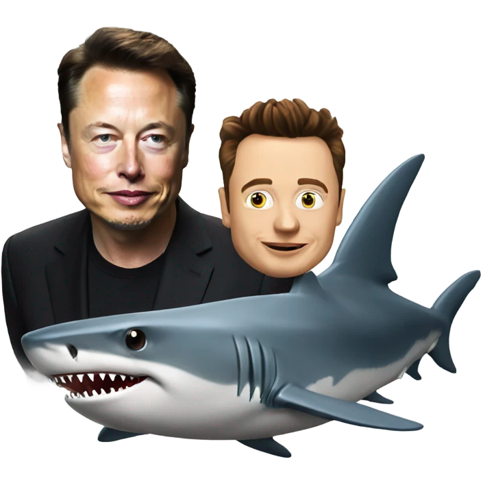 shark with elon musk emoji