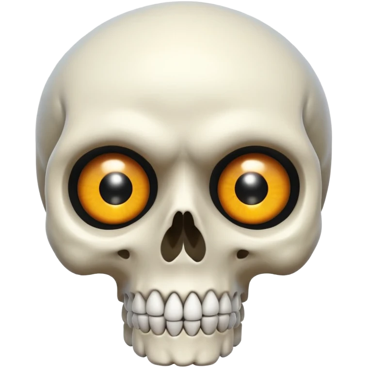 a skull with protruding eyes emoji