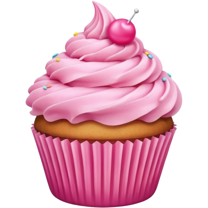 Cupcake with pink icing emoji