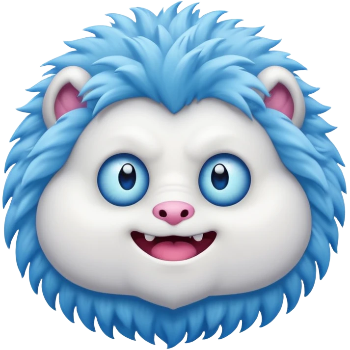 white monster with blue eyes emoji emoji