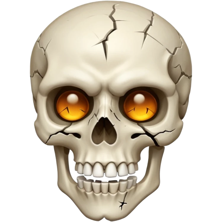 Skeleton head breaking egoistic emoji