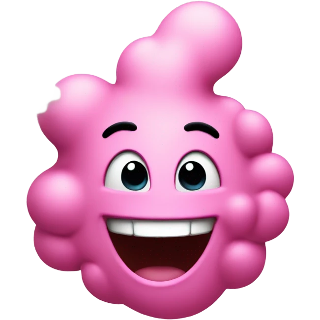 Pink laughing smoki emoji