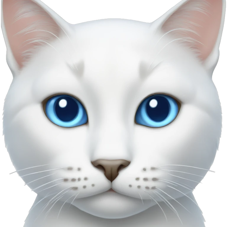 white cat with blue eyes  emoji