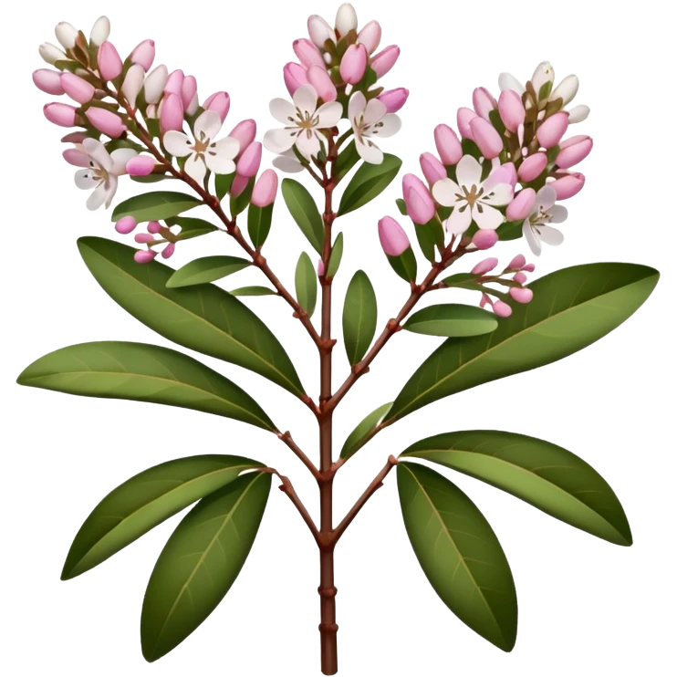 single Mountain laurel, straight stem emoji
