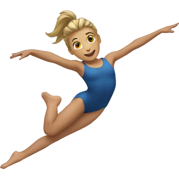 Une gymnastique qui fait un saut écart  emoji