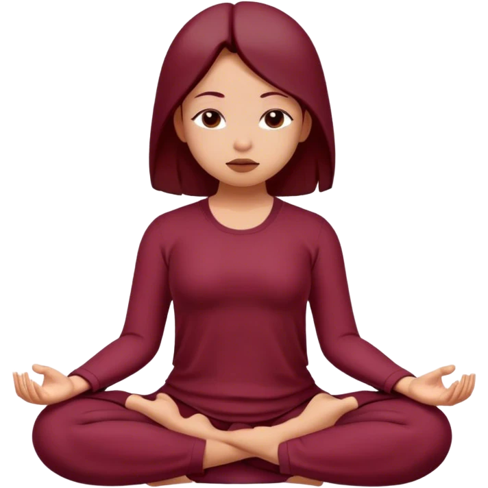 meditation girl Burgundy emoji