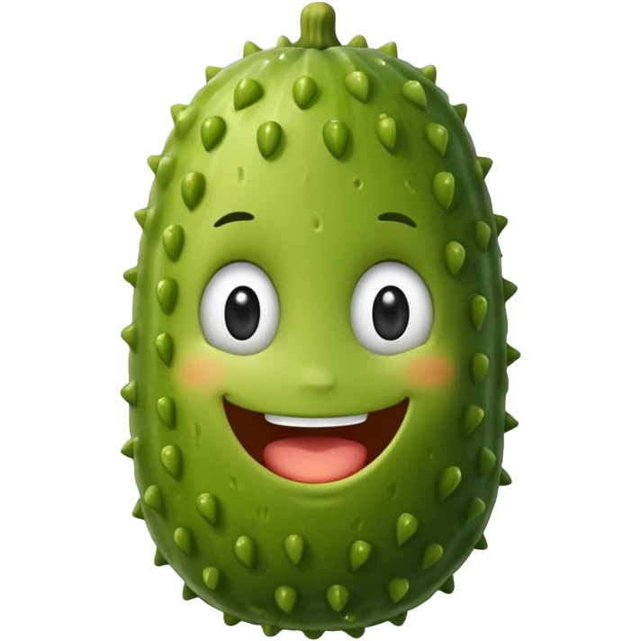 pickle with a cute face  emoji
