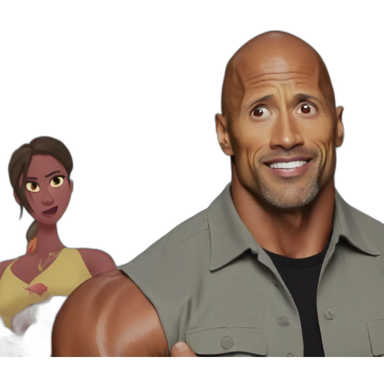 Dwayne Johnson is so shocked as ruck emoji