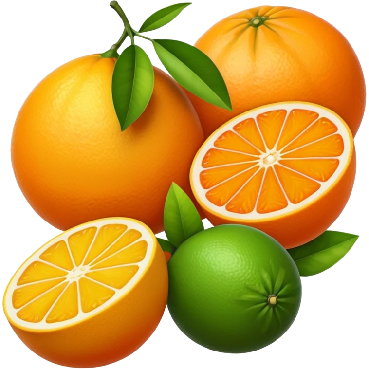 citrus fruits together  emoji