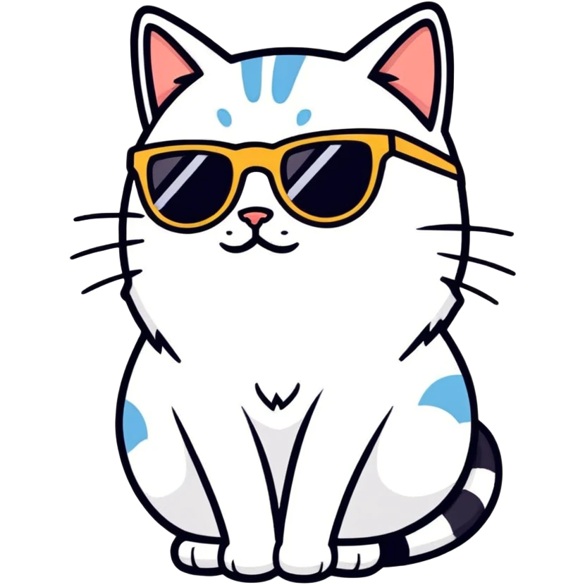 Cat with sunglasses emoji