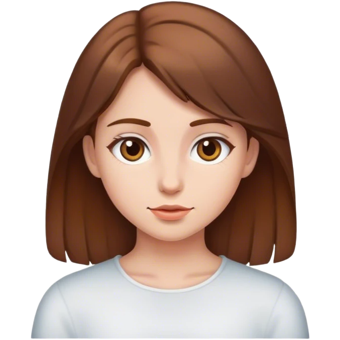 Brown hair girl  emoji
