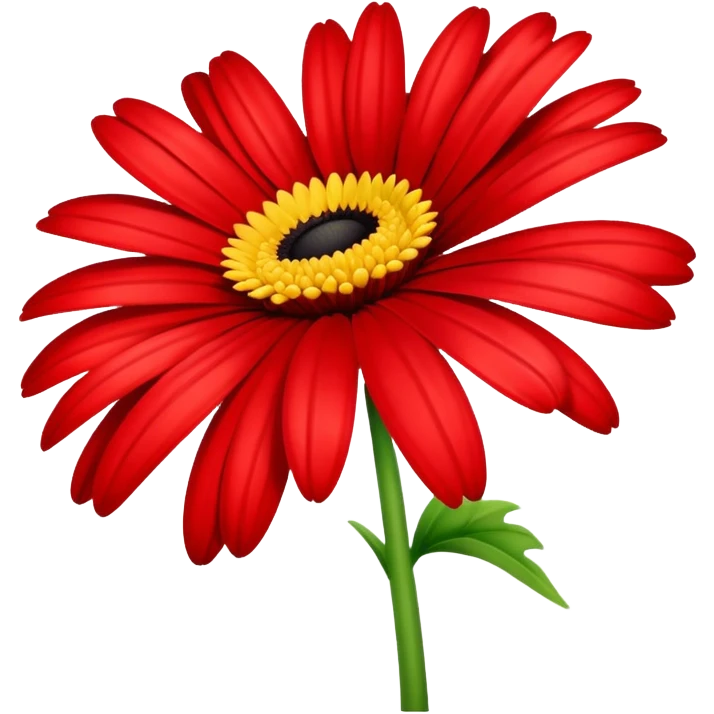 Red gerber daisy emoji