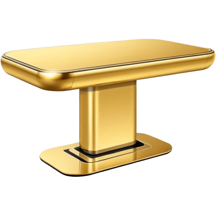 gold futuristic table emoji