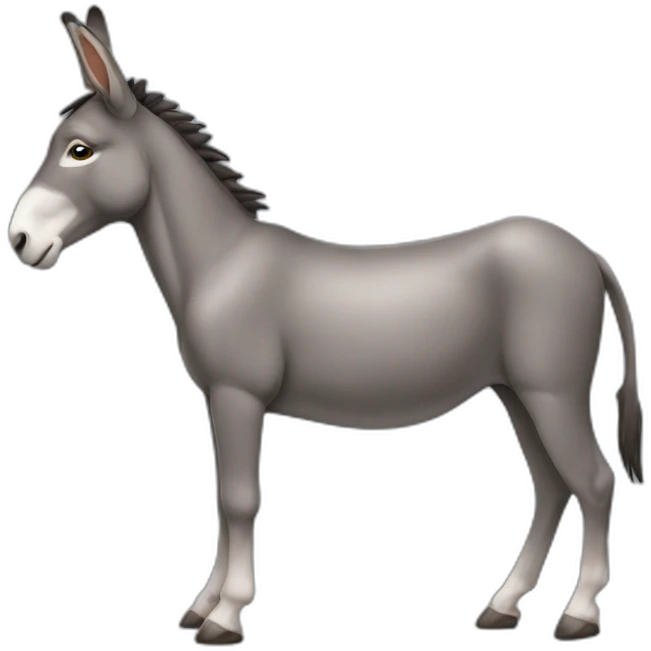 donkey male full body, anatomically correct emoji
