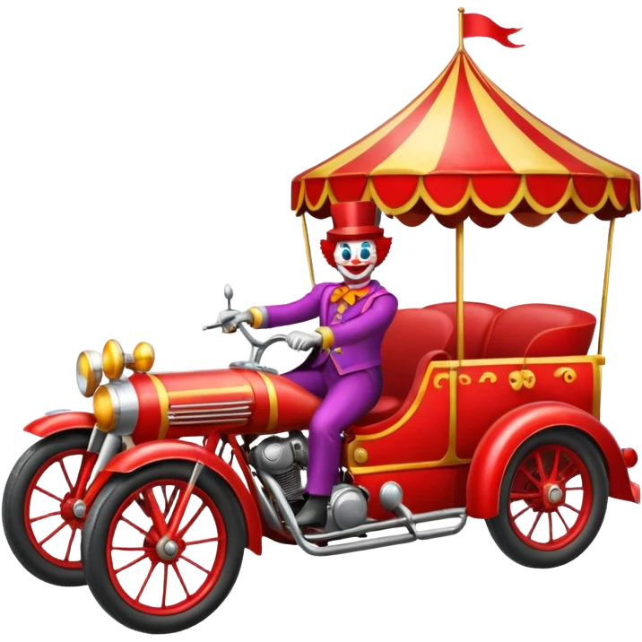 Circus motorbike circus car  emoji
