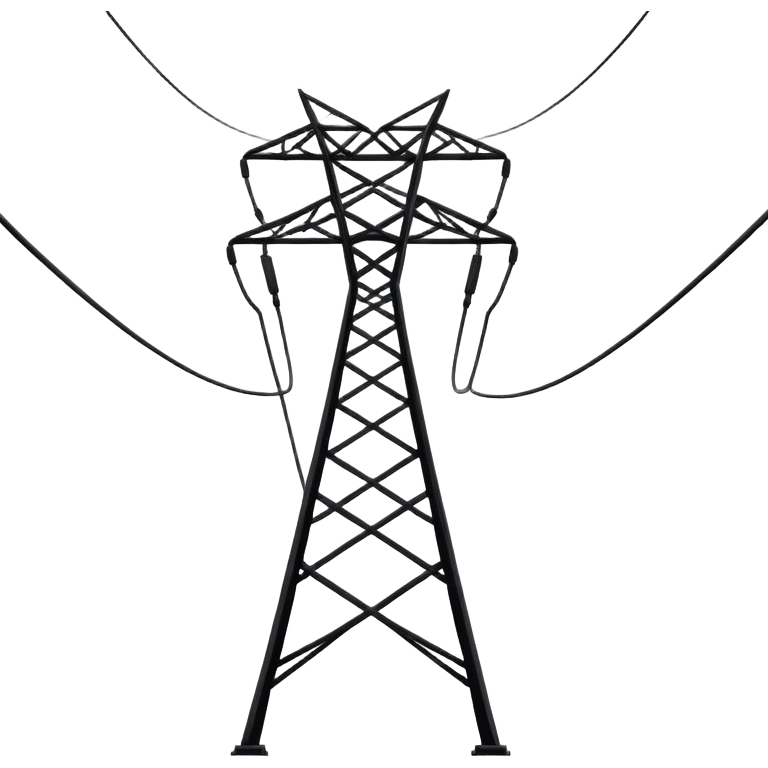 power lines with minimal background emoji