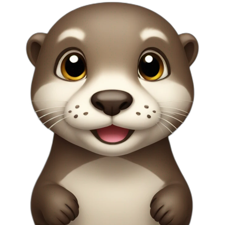cute otter with report emoji