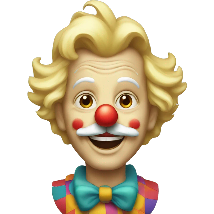 old blond clown emoji