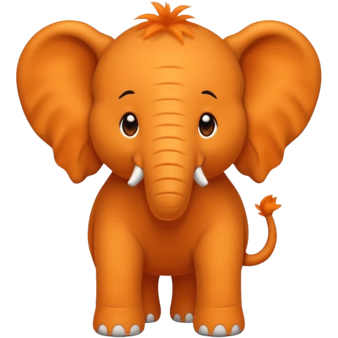 orange furry elephant emoji