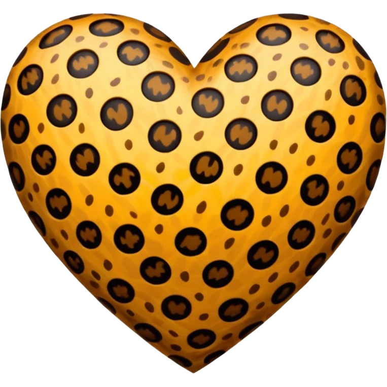 leopard print heart emoji