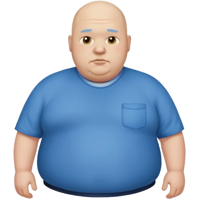 fat man bald emoji