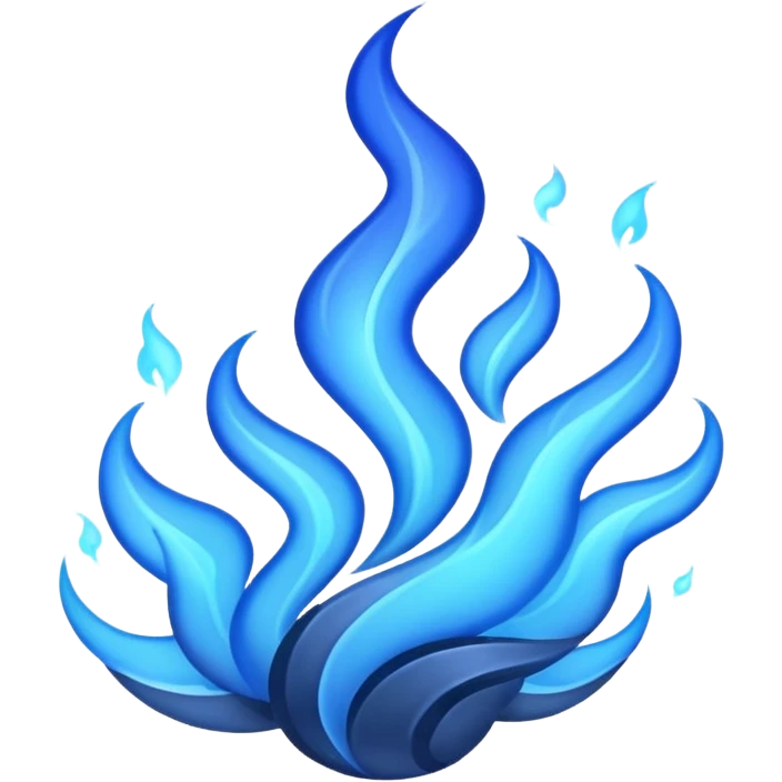 Wicked blue flames emoji